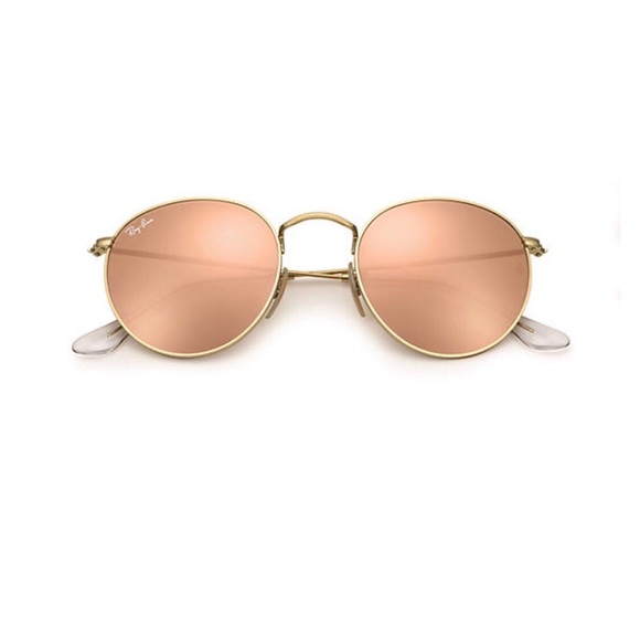 ray ban round gold rose